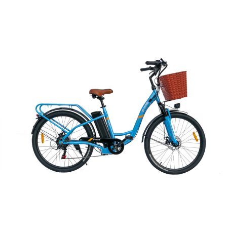 E-mob 26 Elektromos kisegítőmotorral szerelt kerékpár kék